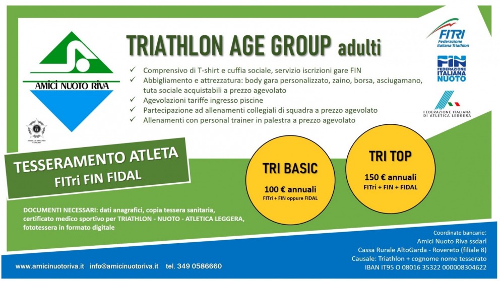 Triathlon amici nuoto riva